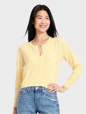 Women's Pointelle Button-Down Cardigan
- A New Day XS